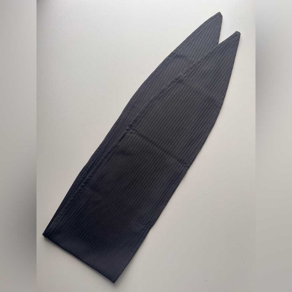 Charcoal Grey Ribbed Headband / Neck Scarf